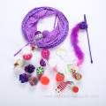purple cat tunnel cat toys mouse sisal